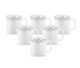 La Opala Diva, Opal Glass Coffee Mug Set Cylinder Regular 6 pcs