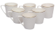SONAKI Bone China Tea Cups/Coffee Mugs with Real Gold Line (White) -140 ml