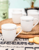 SONAKI Bone China Tea Cups/Coffee Mugs with Real Gold Print