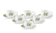 La Opala Diva, Quadra Collection, Opal Glass Cup & Saucer Set 12 pcs,