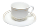 Cup and Saucer with Elegant Golden Line - Set of 12