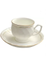 Bone China Tableware Serving White Dotted Tea Coffee Cups Saucer Set 12 Pcs
