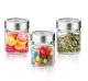 Cube Storage Glass Jar, Set of 3, 180 ml Each,