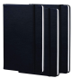 Notebook Ruled Blue PU Leather Elastic Closure