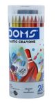 Doms Plastic Crayon 28 Shades Round Tin