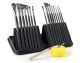 Worison Black Paint Brush Set,15Pcs Different Shapes Paint Brushes