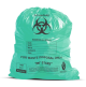 Biohazard-Medical Waste Garbage Bag Green Medium