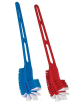 Toilet Brush Flat Plastic 2in 1